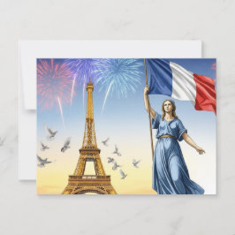 Bastille Day Briefkaart