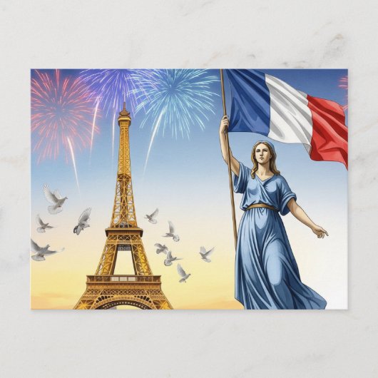 Bastille Day Briefkaart (Voorkant)