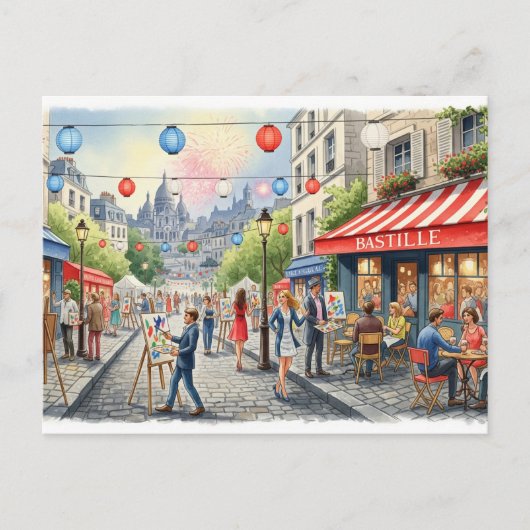Bastille Day Briefkaart (Voorkant)