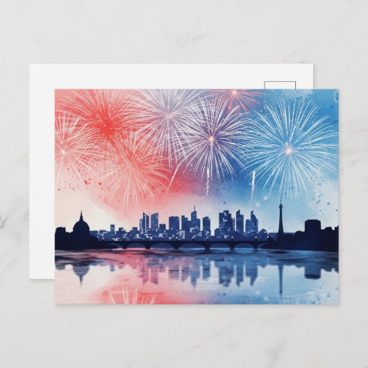 Bastille Day Briefkaart (Voorkant / Achterkant)