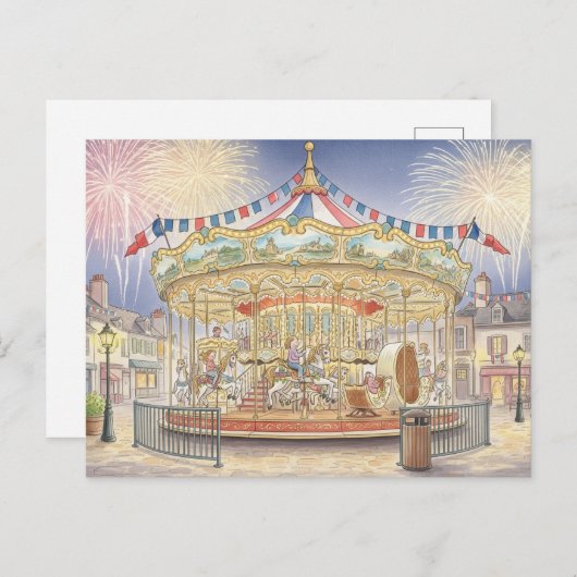 Bastille Day Briefkaart (Voorkant / Achterkant)