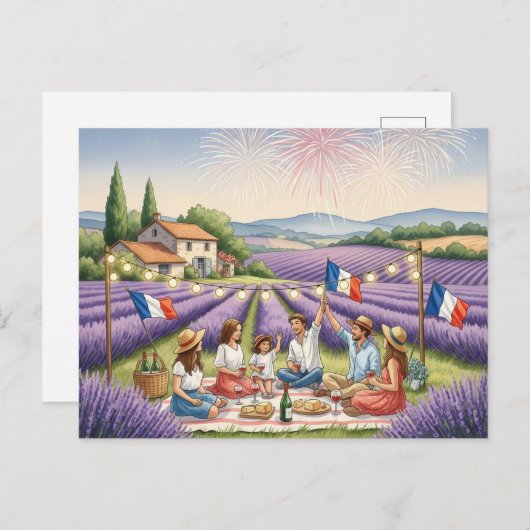 Bastille Day Briefkaart (Voorkant / Achterkant)