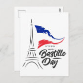 Bastille Day, Eiffeltoren T-shirt Koffie Mok Briefkaart (Voorkant / Achterkant)