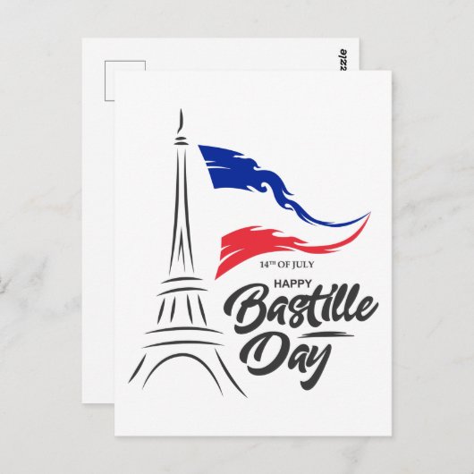 Bastille Day, Eiffeltoren T-shirt Koffie Mok Briefkaart (Voorkant / Achterkant)