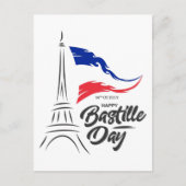 Bastille Day, Eiffeltoren T-shirt Koffie Mok Briefkaart (Voorkant)