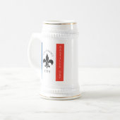 Bastille Day Fleur-de-Lis Tricolore Frankrijk Vlag Bierpul (Voorkant links)