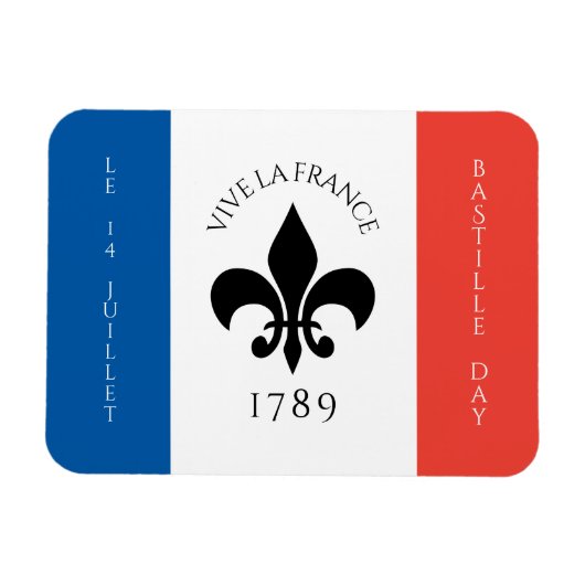 Bastille Day Fleur-de-Lis Tricolore Frankrijk Vlag Magneet (Horizontaal)