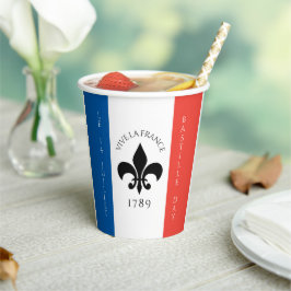 Bastille Day Fleur-de-Lis Tricolore Frankrijk Vlag Papieren Bekers