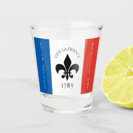 Bastille Day Fleur-de-Lis Tricolore Frankrijk Vlag Shot Glas