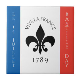 Bastille Day Fleur-de-Lis Tricolore Frankrijk Vlag Tegeltje