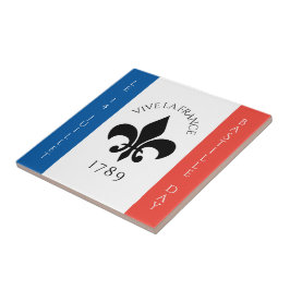 Bastille Day Fleur-de-Lis Tricolore Frankrijk Vlag Tegeltje