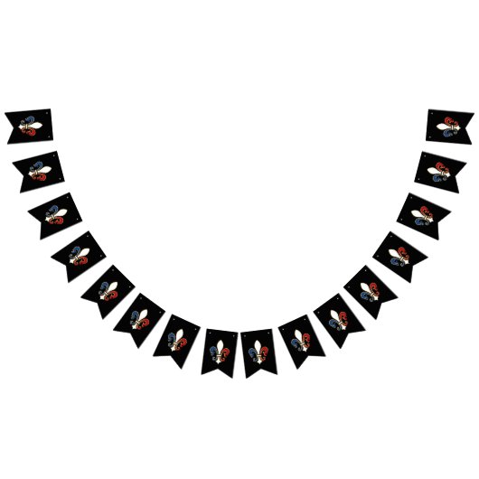 Bastille Day Franse kleuren Fleur de Lis Vlaggetjes (Alle)