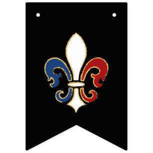 Bastille Day Franse kleuren Fleur de Lis Vlaggetjes