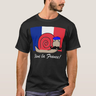 Bastille Day Franse slak in een baret T-shirt