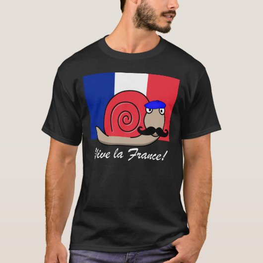 Bastille Day Franse slak in een baret T-shirt (Voorkant)
