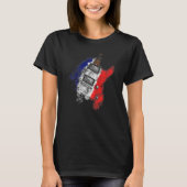 Bastille Day French Flag Electric Guitar Guitarist T-shirt (Voorkant)