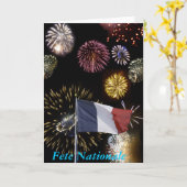 Bastille day greeting card kaart (Gele Bloem)