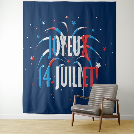 Bastille Day, Joyeux 14 juillet Wandkleed (In situ)