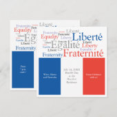 Bastille Day Juli 14 Franse themapartij Kaart (Voorkant / Achterkant)