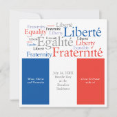 Bastille Day Juli 14 Franse themapartij Kaart (Voorkant)