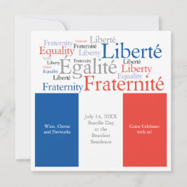 Bastille Day Juli 14 Franse themapartij Kaart