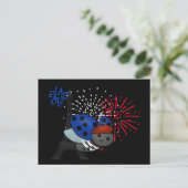 Bastille Day Ladybug, glimlach Briefkaart (Staand voorkant)