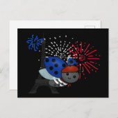 Bastille Day Ladybug, glimlach Briefkaart (Voorkant / Achterkant)