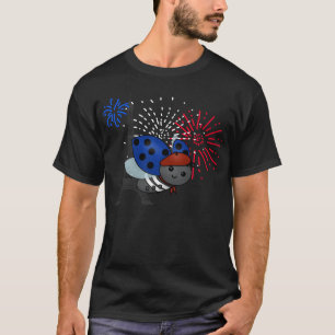 Bastille Day Ladybug, glimlach T-shirt