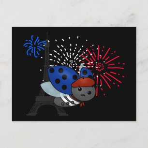Bastille Day Ladybug, verveeld Briefkaart