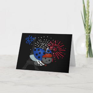 Bastille Day Ladybug, verveelde Kaart