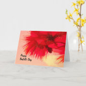 Bastille Day met Red Edited Pinecone Branch Kaart (Gele Bloem)