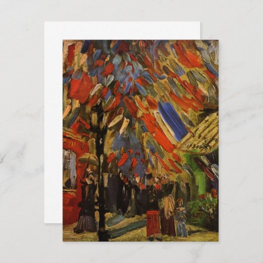 Bastille Day, Parijs door Vincent van Gogh (Voorkant / Achterkant)