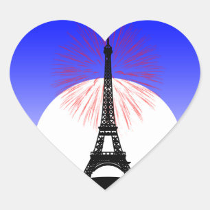 Bastille Day Parijs Hart Sticker
