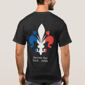 Bastille Day Paris Frankrijk 14 Juillet Custom Tex T-shirt (Achterkant)