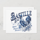 Bastille Day Rooster Briefkaart (Voorkant / Achterkant)