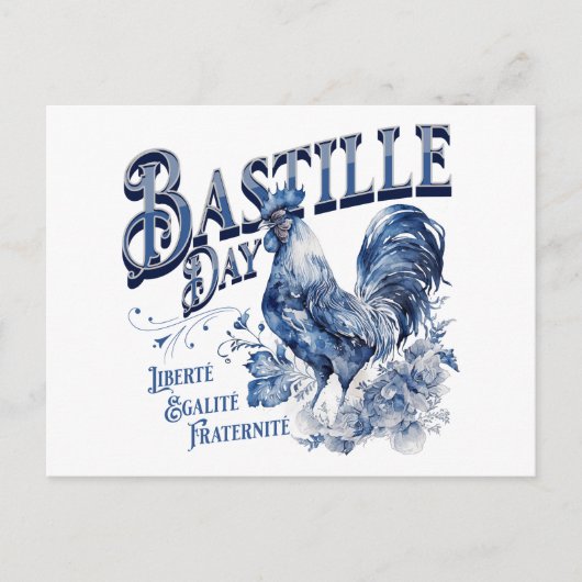Bastille Day Rooster Briefkaart (Voorkant)