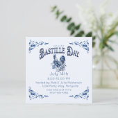 Bastille Day Rooster Kaart (Staand voorkant)