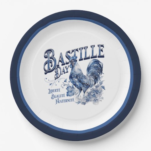 Bastille Day Rooster Papieren Bordje (Voorkant)