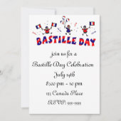 Bastille Day Stick figuur met Franse vlaggen Kaart (Voorkant)
