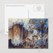 Bastille Day Waterverf Briefkaart (Voorkant / Achterkant)