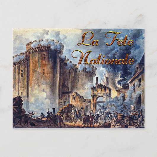 Bastille Day Waterverf Briefkaart (Voorkant)