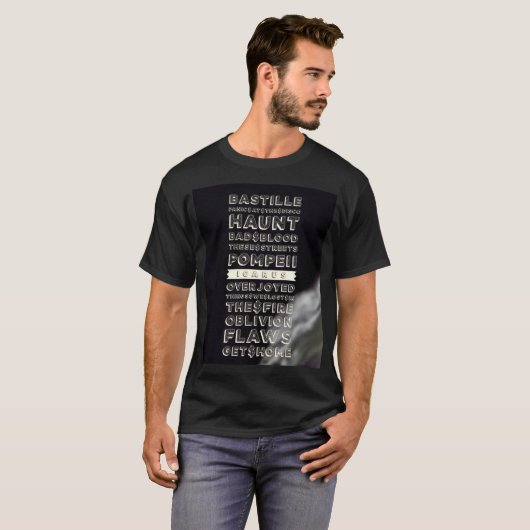 Bastille Icarus Mannen Basic Dark T-Shirt (Voorkant volledig)