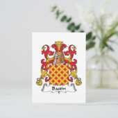 Bastin Family Crest Briefkaart (Staand voorkant)