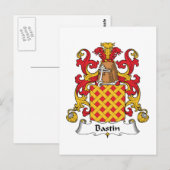 Bastin Family Crest Briefkaart (Voorkant / Achterkant)