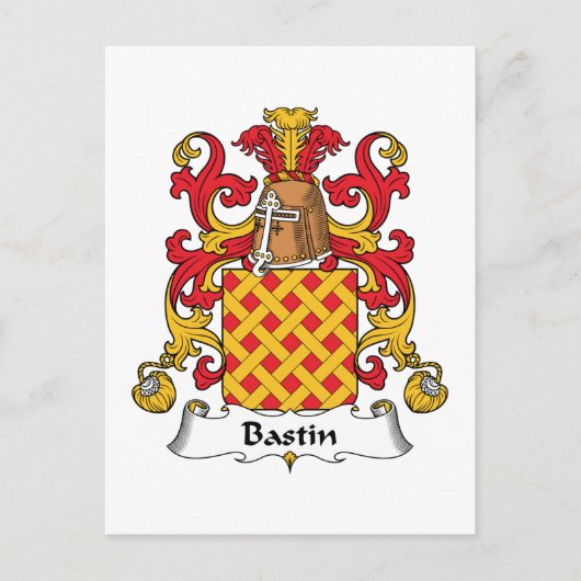 Bastin Family Crest Briefkaart (Voorkant)