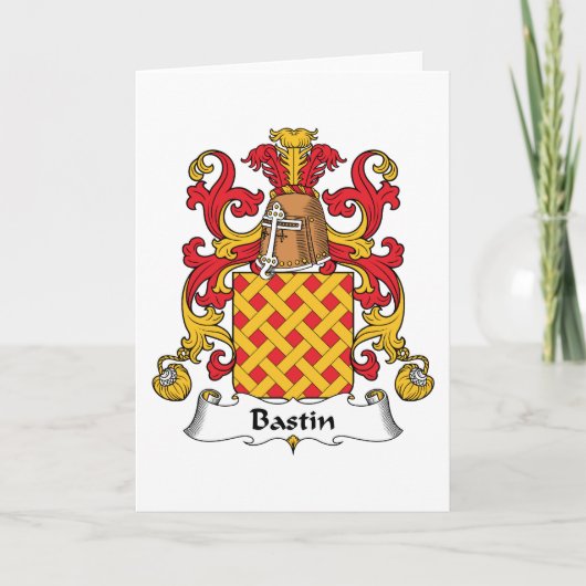 Bastin Family Crest Kaart (Voorkant)