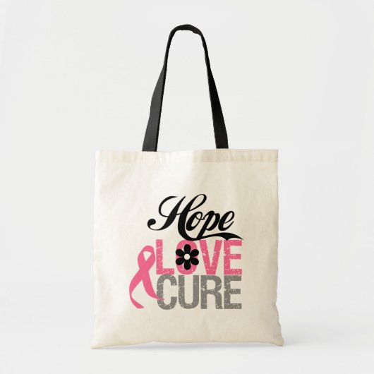 Bastkanker HOPE LOVE CURE Giften Tote Bag (Voorkant)