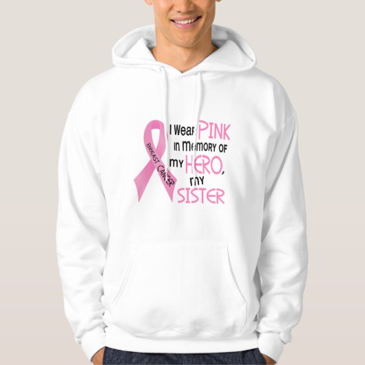 Bastkanker PINK IN GEHEUGEN VAN MIJN ZUS 1 Hoodie (Voorkant)