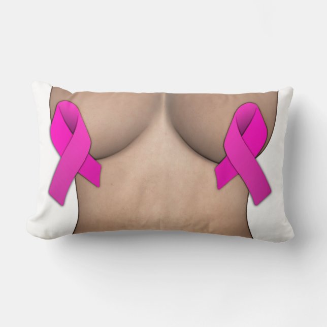 Bastkanker Roze linten Lumbar Pillow Kussen (Voorkant)
