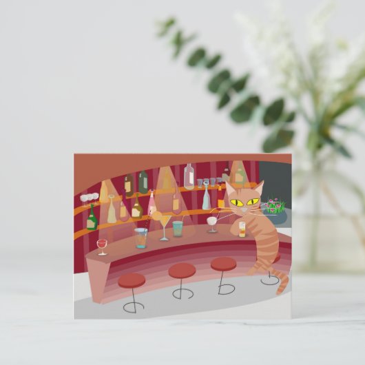 Bastkat Briefkaart (Staand voorkant)